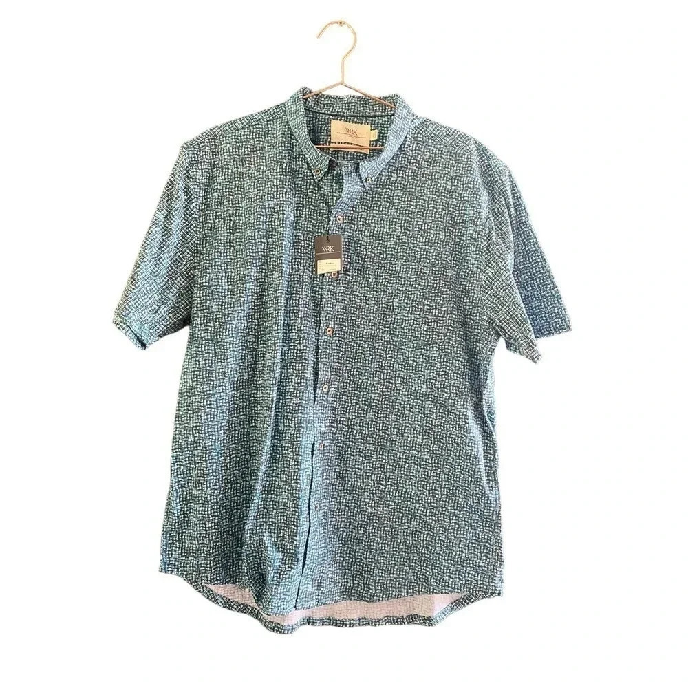 WRK Work Rest Karma Men's Button Down Reworked Shirt Size XXL